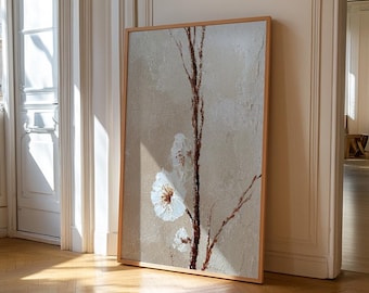 Beige Japandi Abstract Nature Wall Art, Wabi Sabi Decor (Digital Printable)