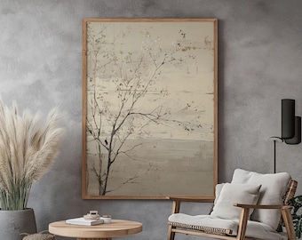 Wabi Sabi Abstract Beige Wall Art, Japandi Decor (Digital Printable)