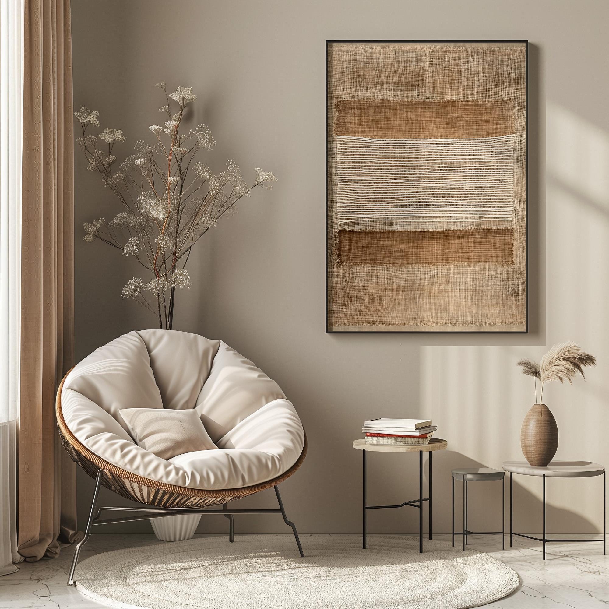 Wabi Sabi Wall Art / Japandi Design / Abstract Wall Art / Neutral ...