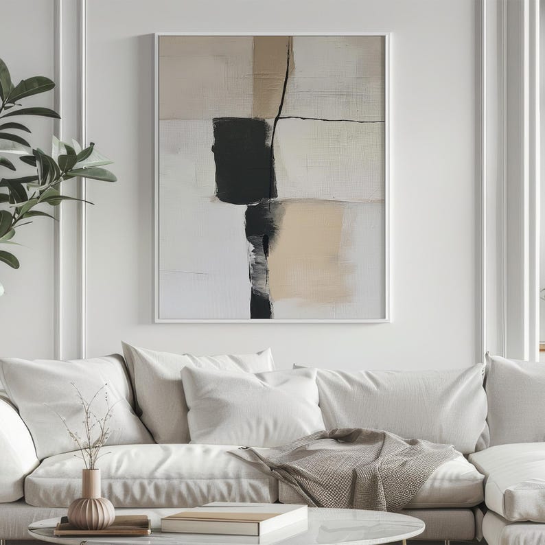Wabi Sabi Wall Art / Abstract Wall Decor / Japandi Design / Neutral ...