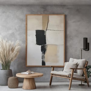 Wabi Sabi Wall Art /  Abstract Wall Decor / Japandi design / Neutral Scandinavian Decor / Beige Tones / Digital Printable Art