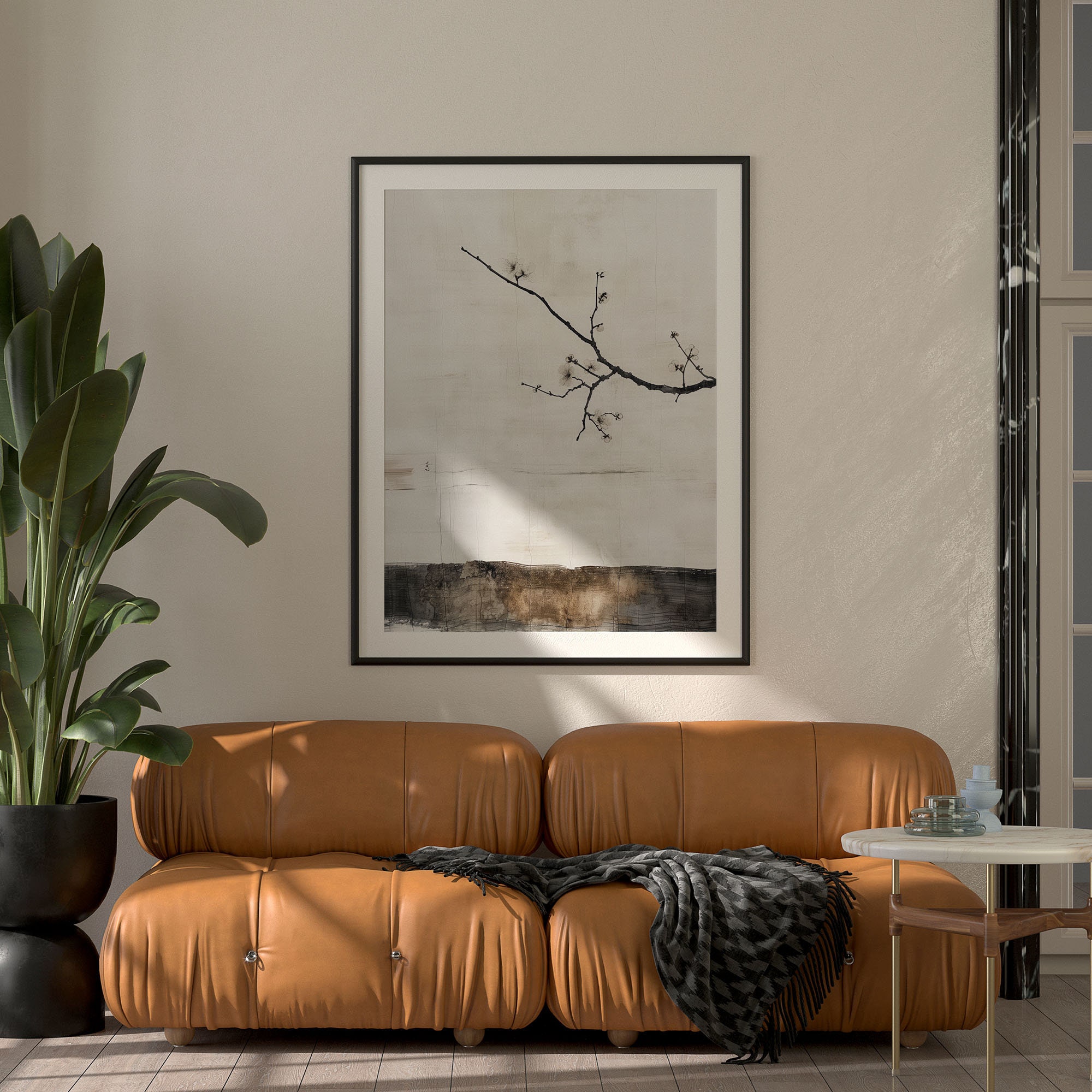 Wabi Sabi Interior Wall Art / Japandi Design / Sakura Tree