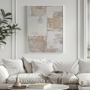 Japandi Design / Wabi Sabi Wall Art / Minimalist Painting / Beige ...