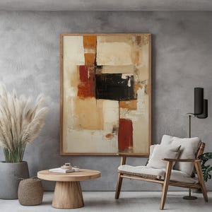 Wabi Sabi Wall Art /  Abstract Wall Decor / Japandi design / Neutral Scandinavian Decor / Beige Tones / Digital Printable Art