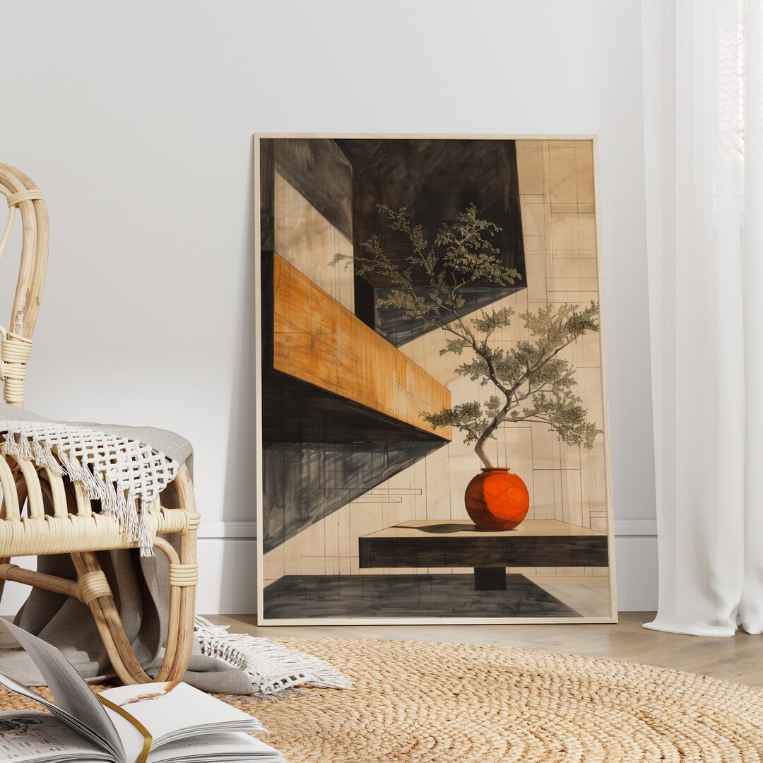 Japanese Interior Design / Wabi Sabi Wall Art / Japandi / Modern Wall ...