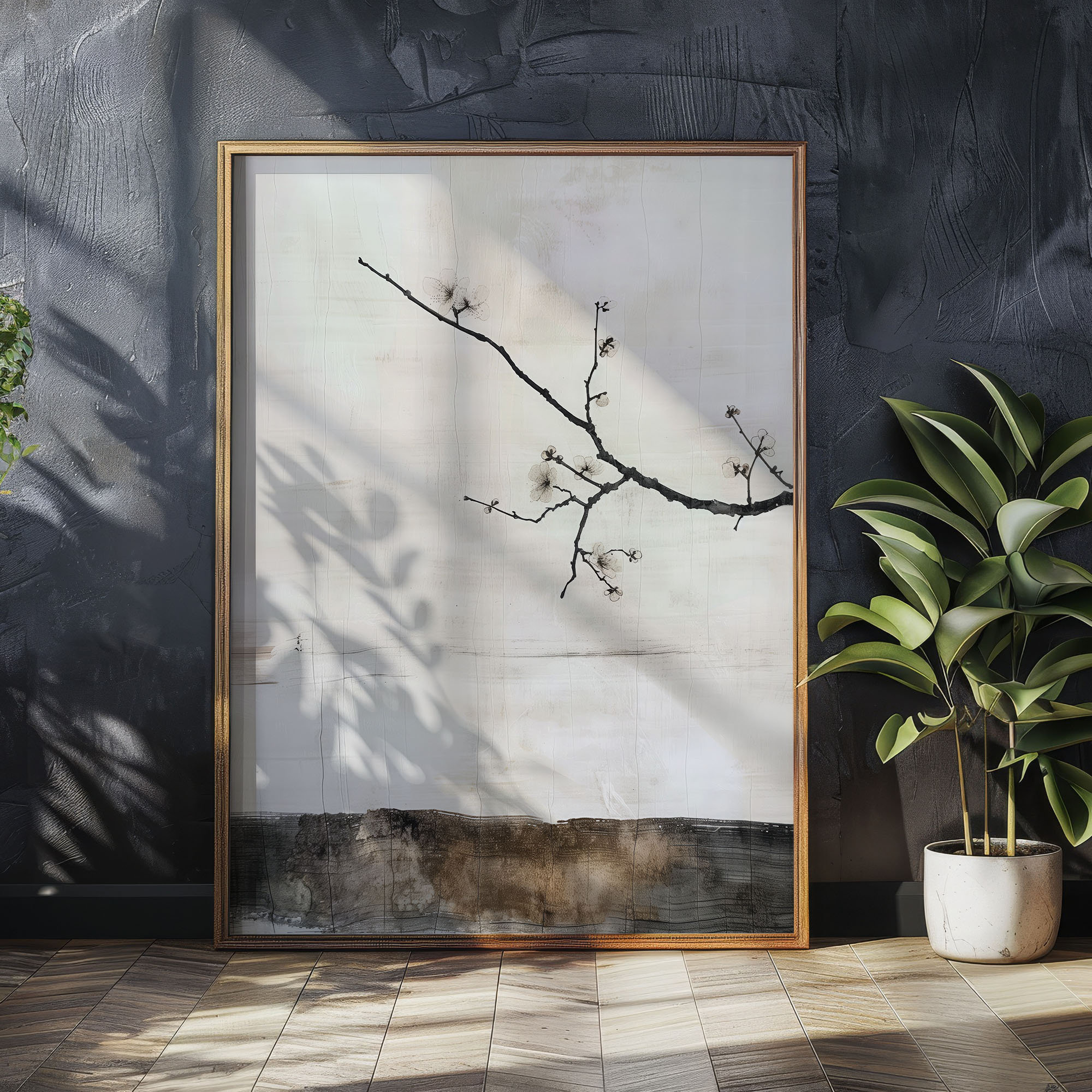 Wabi Sabi Interior Wall Art / Japandi Design / Sakura Tree