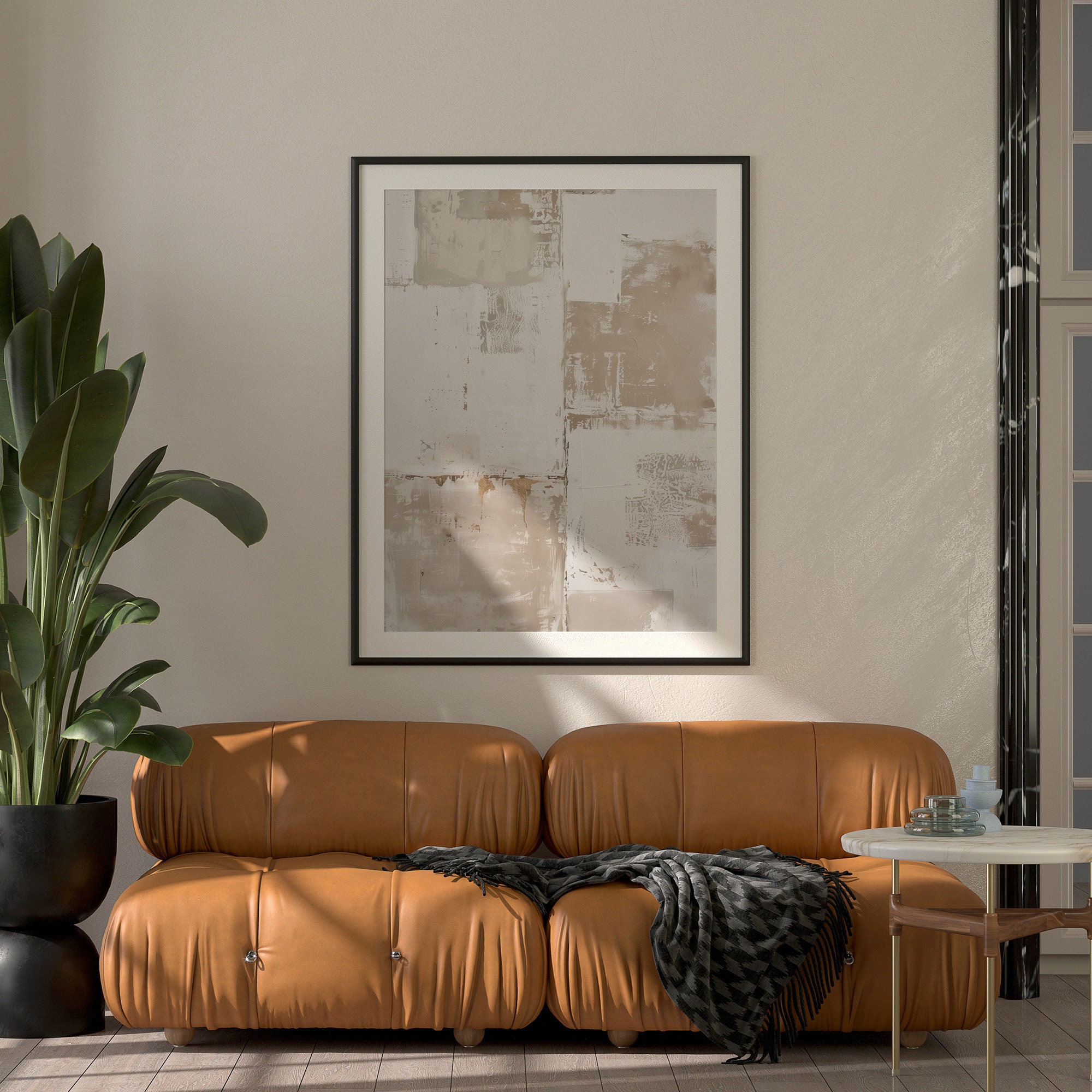 Japandi Design / Wabi Sabi Wall Art / Minimalist Painting / Beige ...