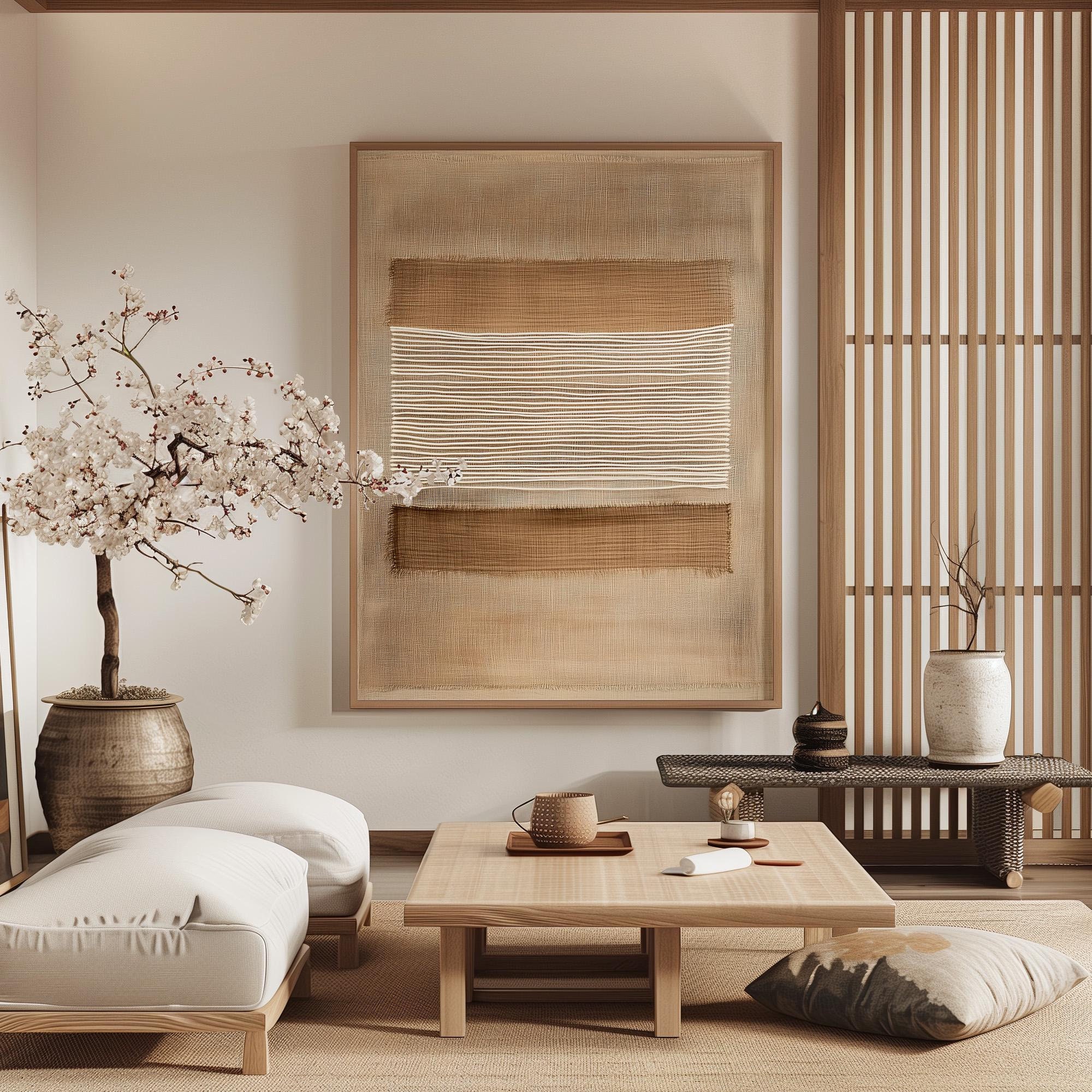 Wabi Sabi Wall Art / Japandi Design / Abstract Wall Art / Neutral ...