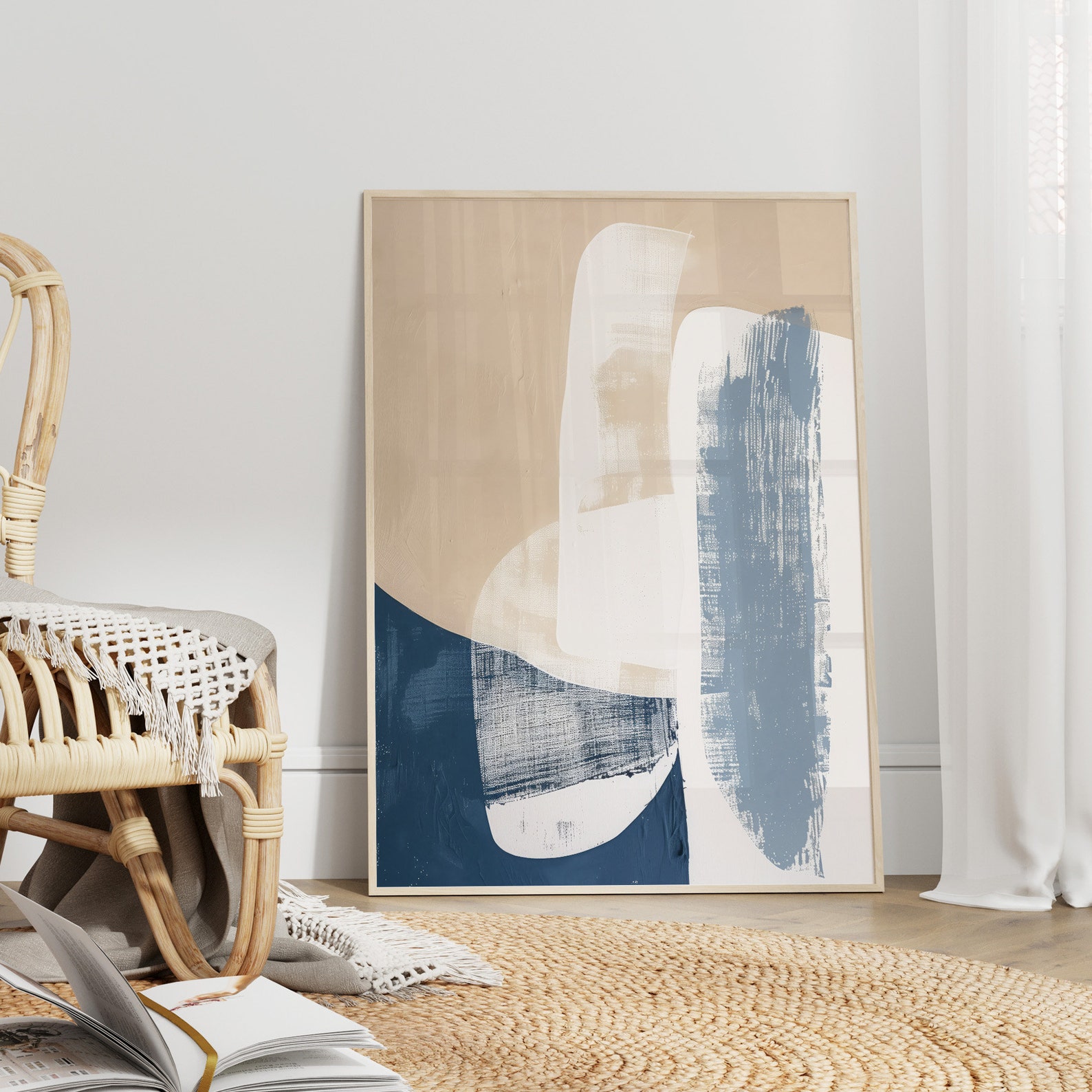 Japandi Abstract Wall Art / Wabi Sabi Design / Minimalist Painting