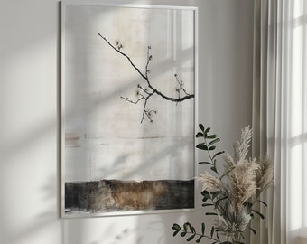 Wabi Sabi Interior Wall Art / Japandi Design / Sakura Tree