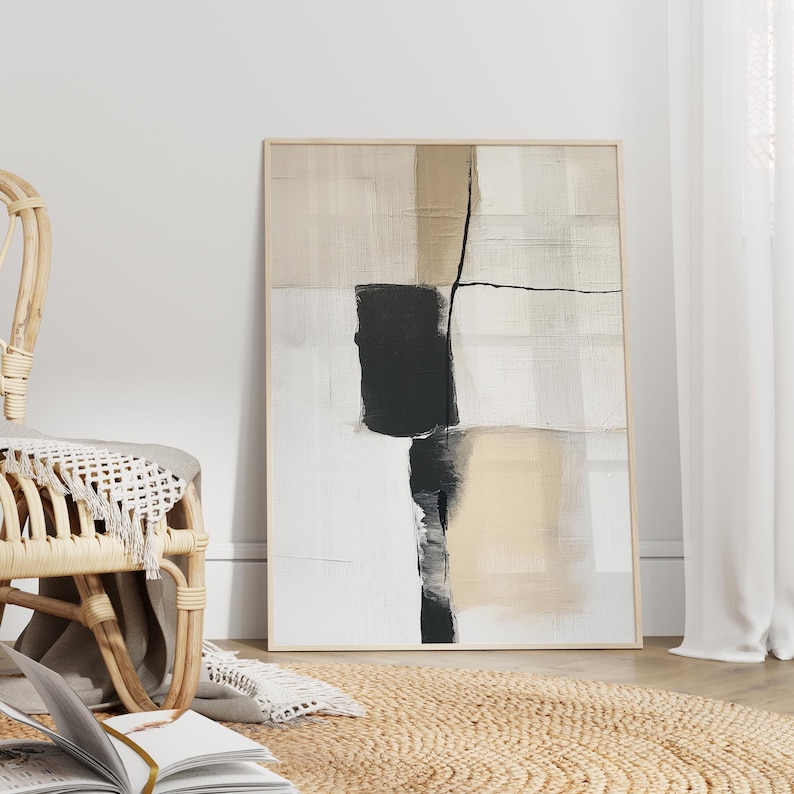 Wabi Sabi Wall Art / Abstract Wall Decor / Japandi Design / Neutral ...
