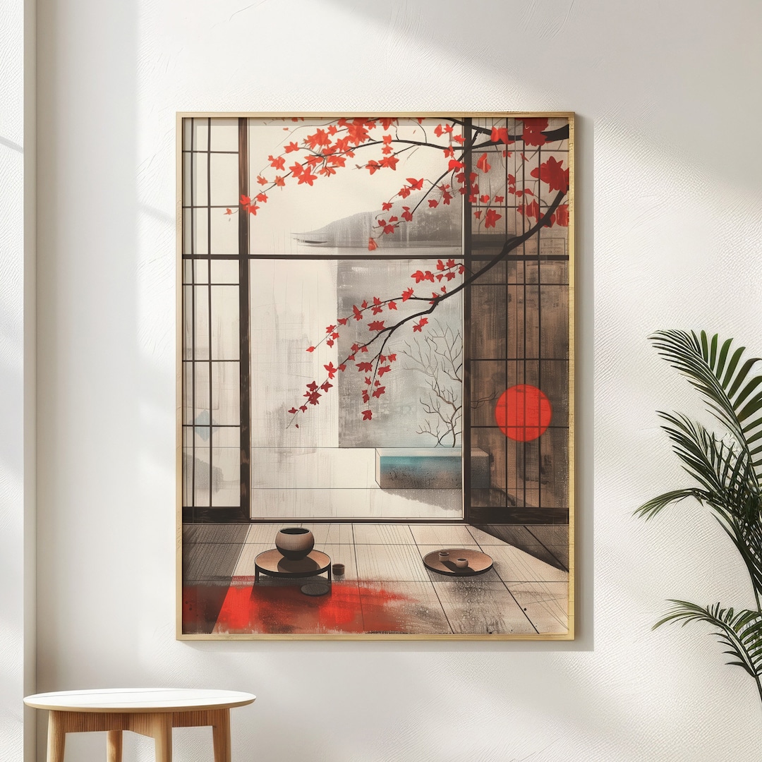Japanese Interior Design / Wabi Sabi Wall Art / Japandi / Modern Wall ...
