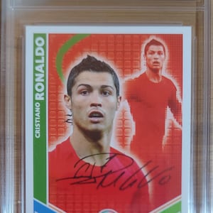 Ronaldo Autogramm Handsignierte Karte Mint