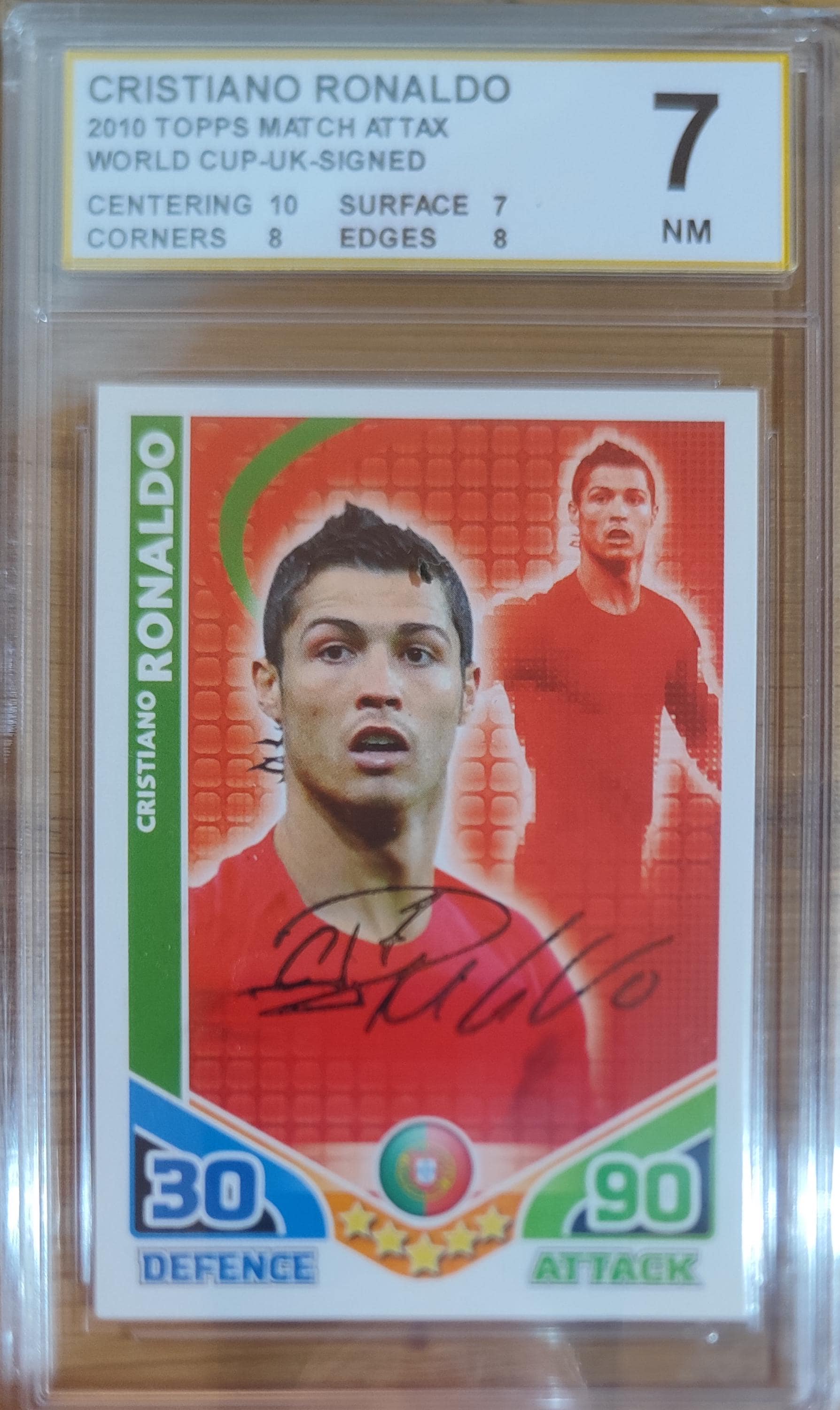 Ronaldo Autograph Hand Signed Card Mint - Etsy