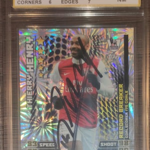 Thierry Henry Autogramm handsignierte Karte Mint.