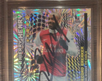 Thierry Henry Autograph Hand Signed Card Mint.
