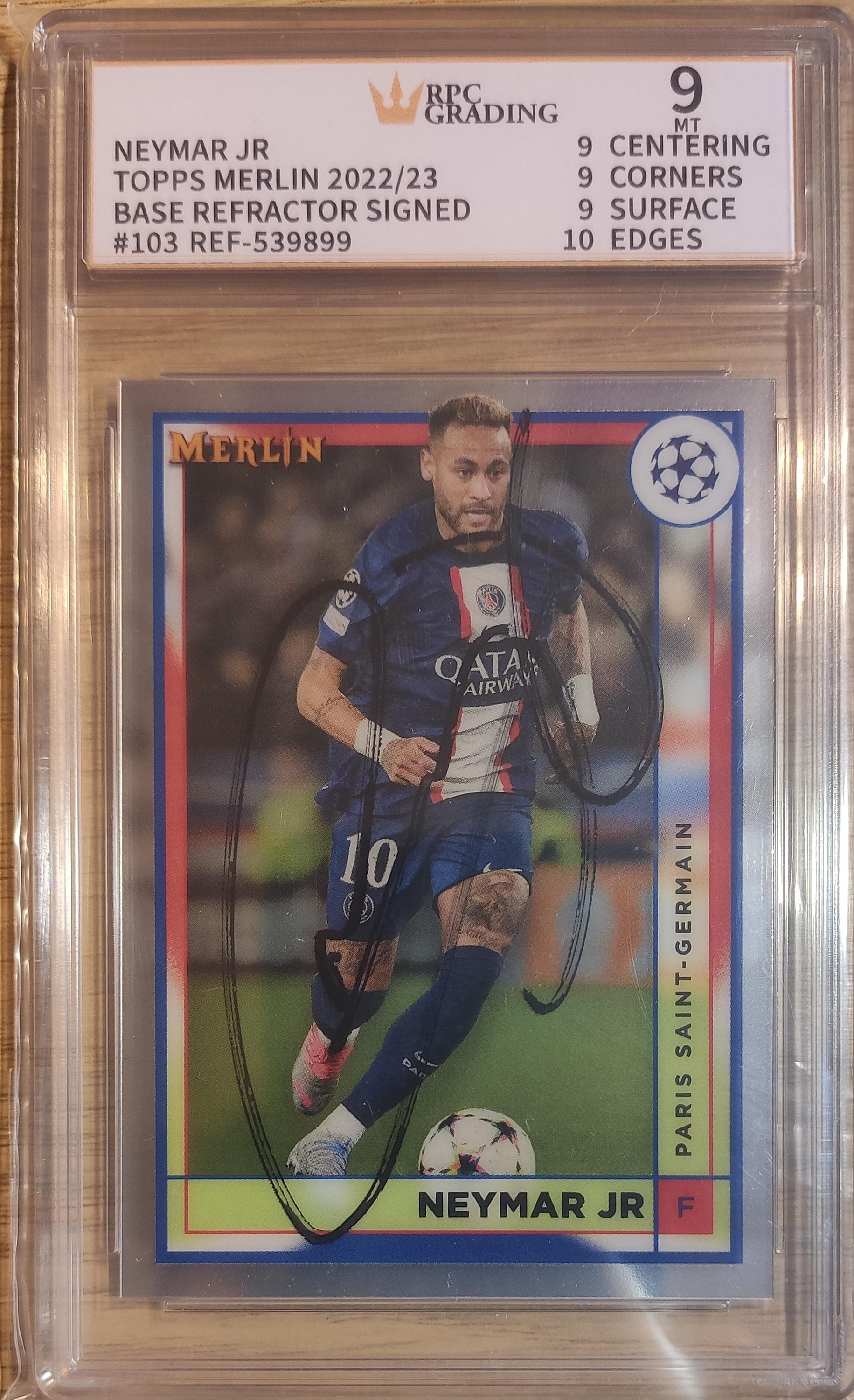 Neymar Jr Autograph Hand Signed Card RPC Mint. - Etsy