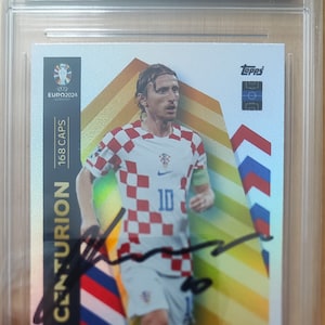 Luka Modric Autograph Handsignierte Fußball Karte
