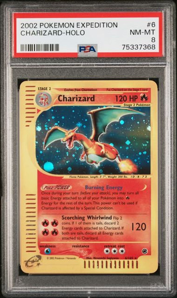 PSA 8 2002 Pokemon Expedition Charizard - Holo - Etsy