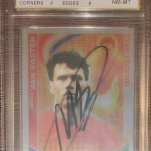 Marco Van Basten Autogramm Handsignierte Karte Mint.