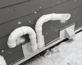 Fun 3d printed high efficiency HVAC exhaust pipe 3.5”