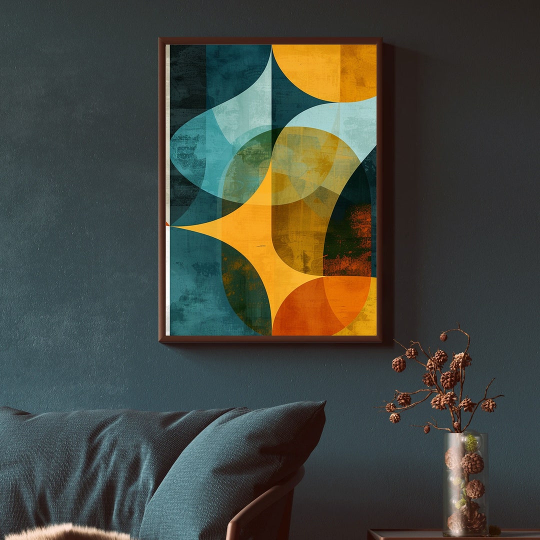 mid-century-modern-abstract-art-print-geometric-shapes-wall-decor-etsy