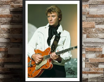 Poster Johnny Hallyday sur toile