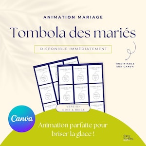 Tickets de tombola personnalisables Mariage image 1