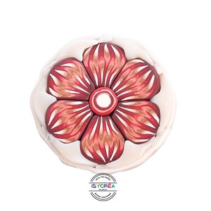 Polymer clay flower cane Raw material Pomegranate color palette Millefiori image 3