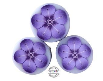 Polymer clay flower cane - Raw material - Purple color palette - Millefiori