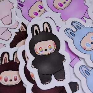 Labubu Waterproof Glossy Stickers - Choose your Big Into Energy, Exciting Macaron and more - Perfect for Scrapbooking/Decor