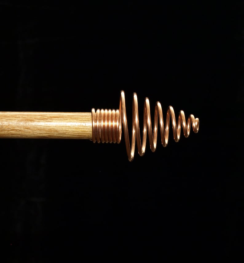 2 Solid Copper Curtain Rod Cone Finials Handcrafted Pointed Etsy