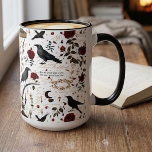Annabel Lee Edgar Allan Poe Inspired Mug: Gothic Literature, Dark Academia Poetry Decor Gift