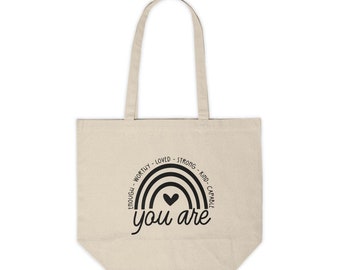 You Are Worthy - Inspirational Canvas Tote Bag - Erinnerung an Selbstliebe, Selbstvertrauen und Positivität