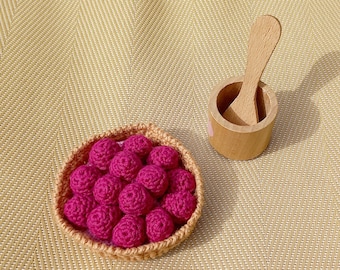 Tartelette aux framboises au crochet