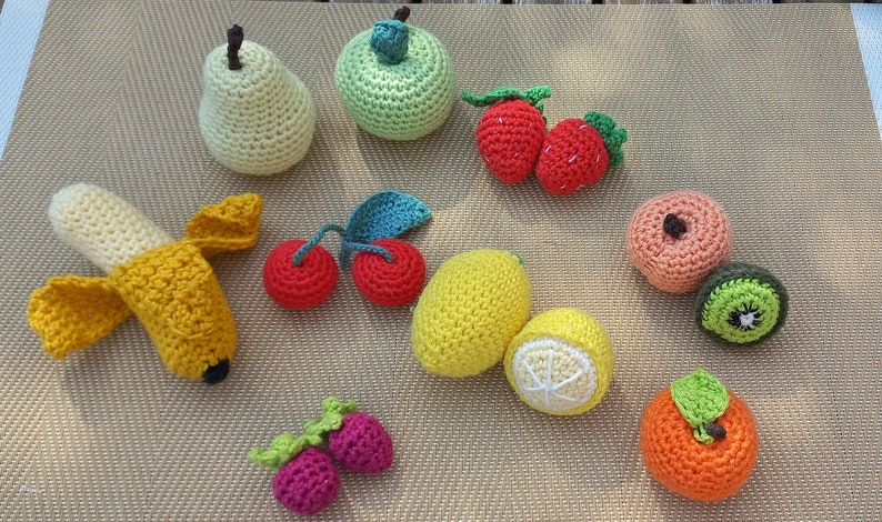 Lot de fruits dinette au crochet image 2