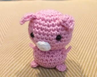 mini crochet amigurumi pig