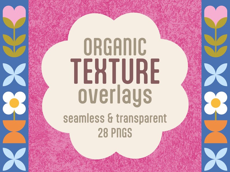 Organic Texture Overlays Pack | Distressed PNG White Digital Commercial ...