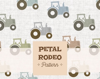 Tractors Seamless Repeating Pattern File | Cute Boho Farm Rustic Farmhouse Rural Kid Country Boy Nursery | Digital Download Sublimation PNG