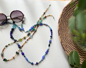 Custom Hand-Beaded Sunglass Chain: reading glass chain, gift for Mother’s Day, gift for her, gift for mom