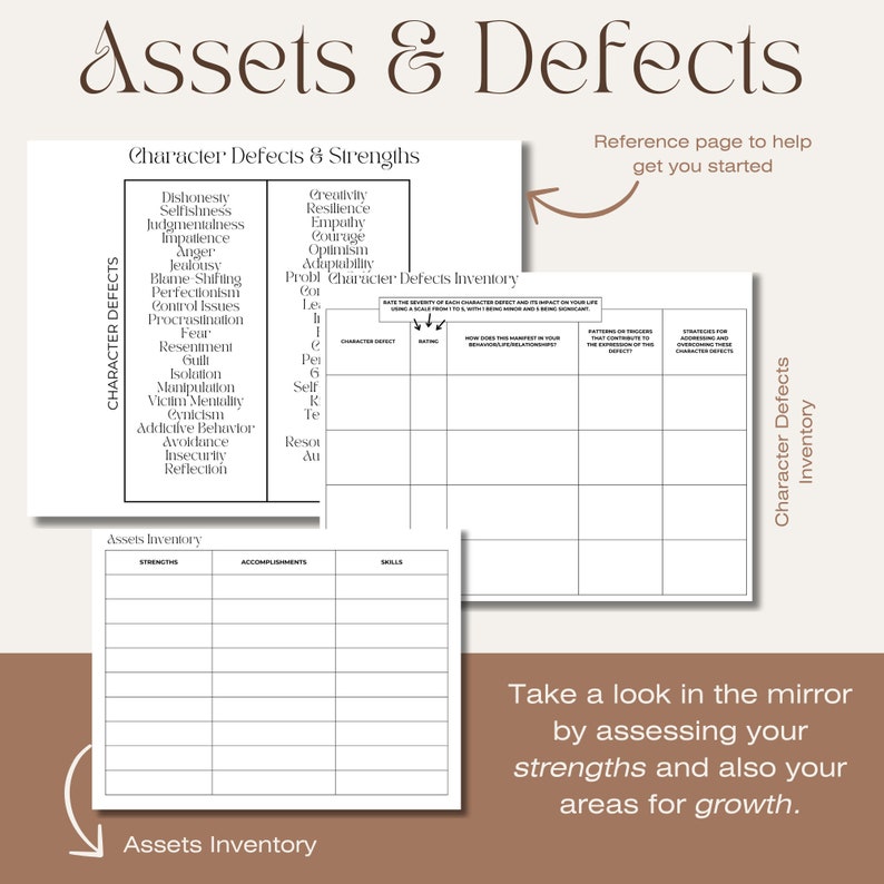 Self Help Worksheets | Worksheet Bundle| Habit Tracker | Inventory