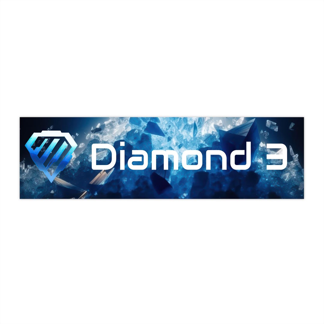 Rocket League Rank Diamond 3 Bumper Sticker, Gamer Gift, Personalized ...
