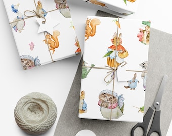Beatrix Potter Style Wrapping Papers