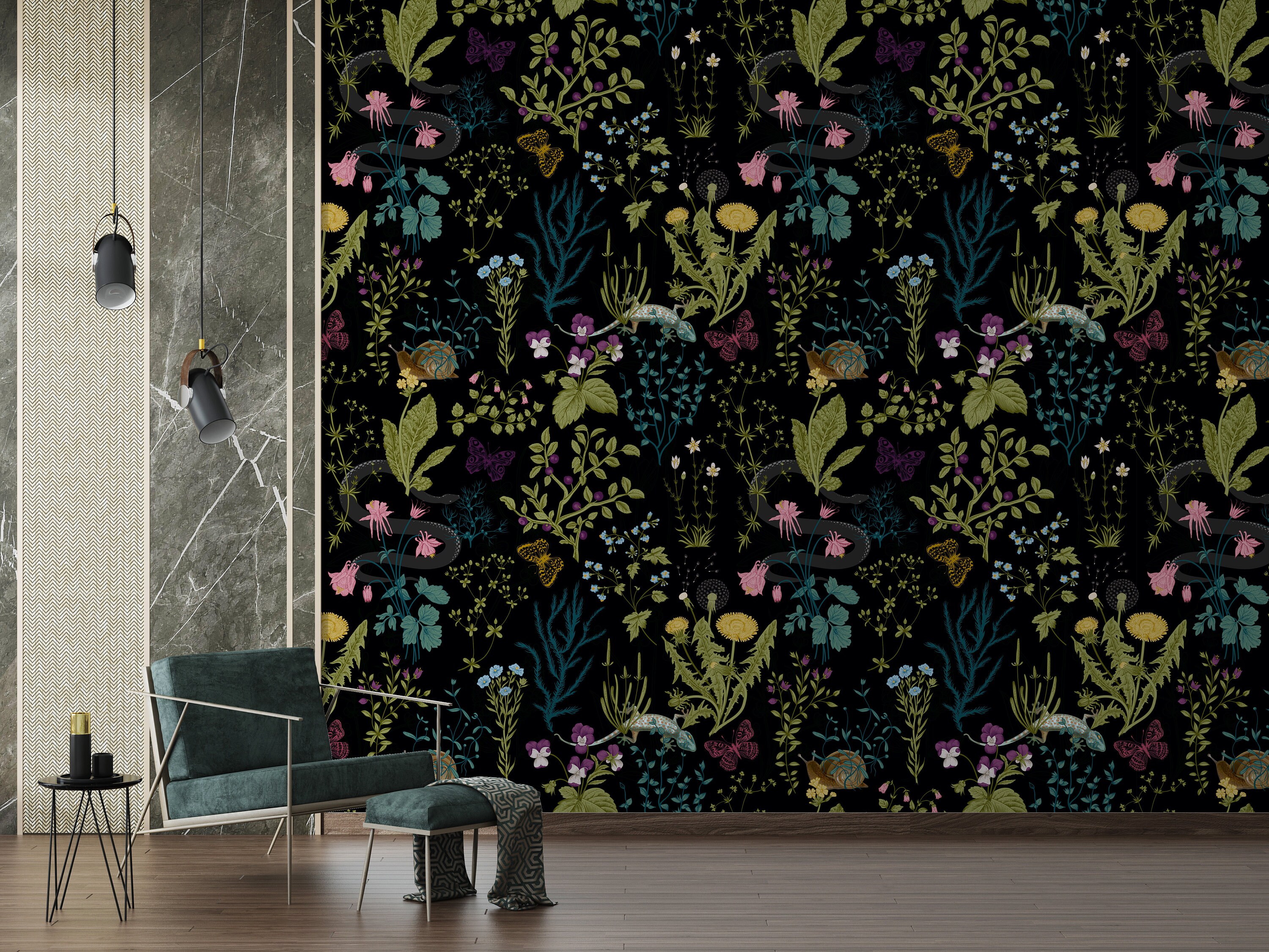Botanical Wallpaper for Living Secret Garden Wallpaper Floral Bedroom