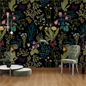 Botanical Wallpaper For Living Secret Garden Wallpaper Floral Bedroom Custom Wall Print Animals Pattern Snake Art Peel And Stick Full Mural