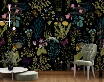 Botanical Wallpaper For Living Secret Garden Wallpaper Floral Bedroom Custom Wall Print Animals Pattern Snake Art Peel And Stick Full Mural