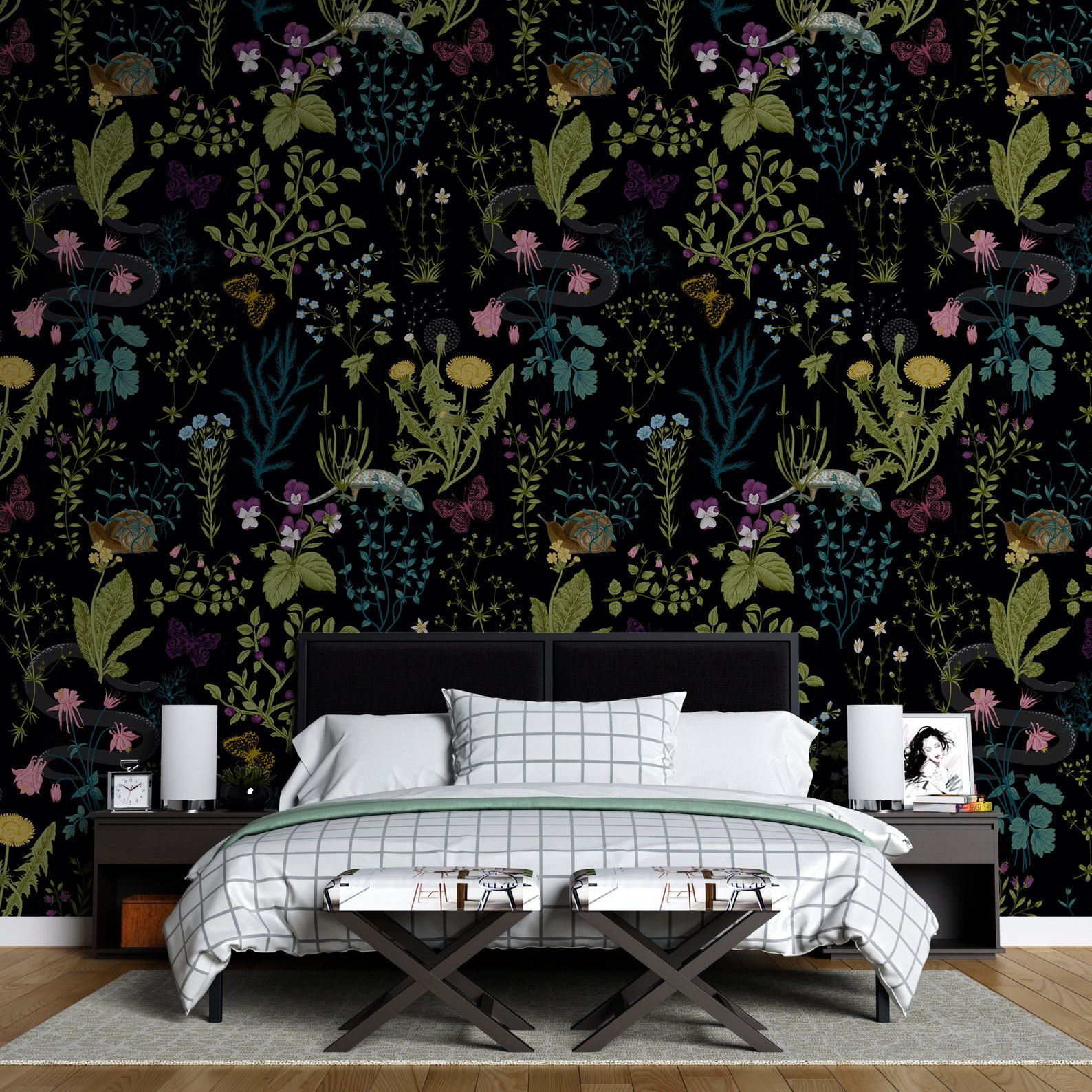 Botanical Wallpaper for Living Secret Garden Wallpaper Floral Bedroom