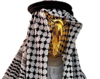 Sciarpa Kufiya/Keffiyeh Nero-Bianco