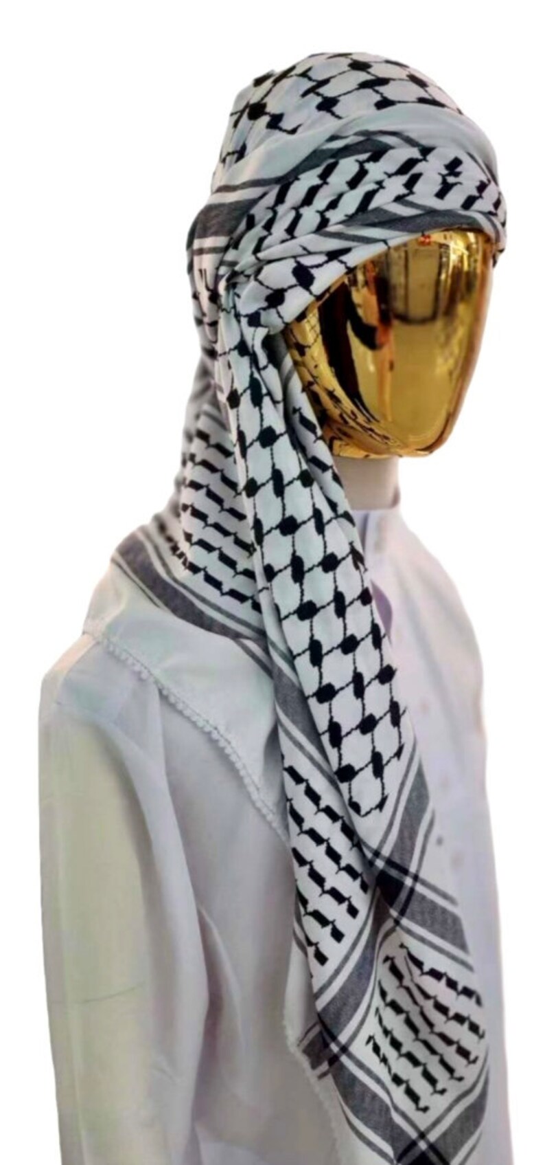 Sciarpa Kufiya/Keffiyeh con tessuto morbido immagine 1