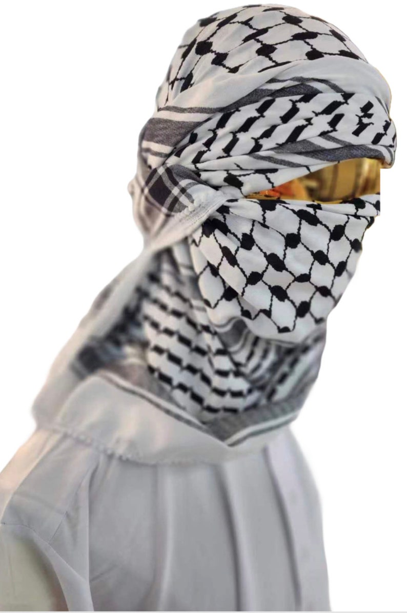 Sciarpa Kufiya/Keffiyeh con tessuto morbido immagine 2